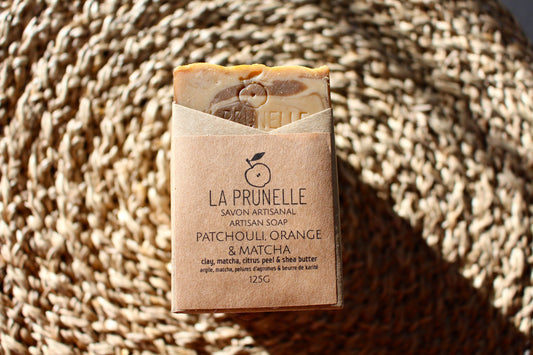 PATCHOULI, ORANGE & MATCHA ARTISAN SOAP BAR